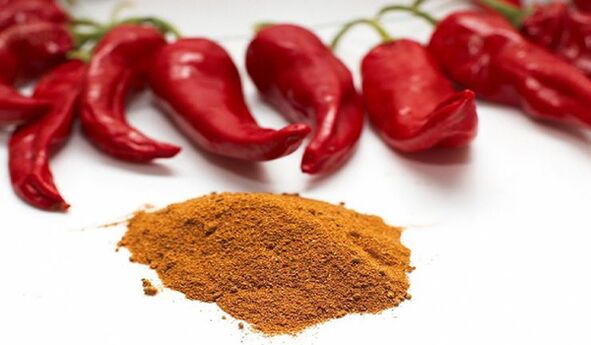 Cayenne piperra zakila handitzeko drogak xurgatzeko